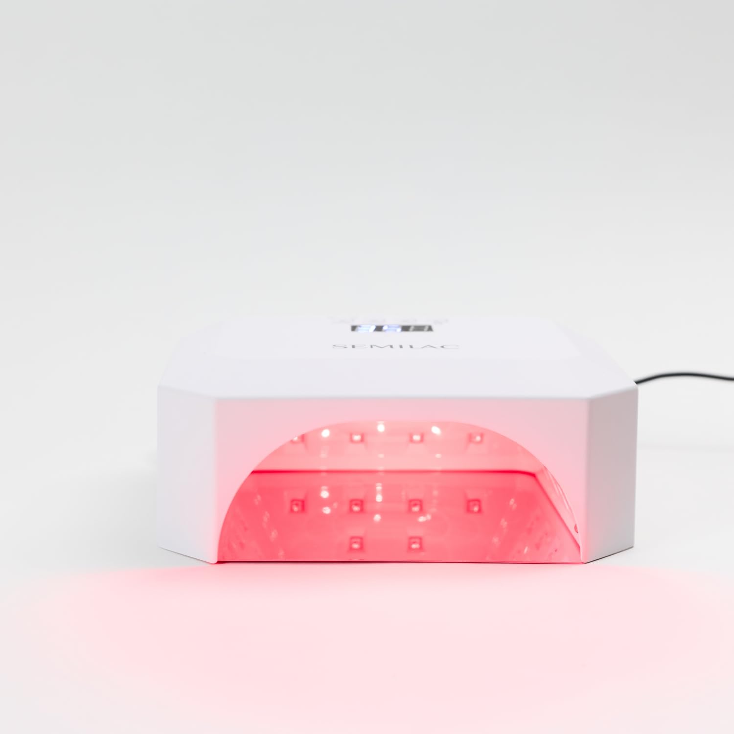 Semilac Lampa UV LED 24 W/48 Diamond – system Multi LED Red Light, 3 tryby świecenia (niebieski, różowy, czerwony) do szybkiego utwardzania i pielęgnacji skóry, czerwone światło 660 nm