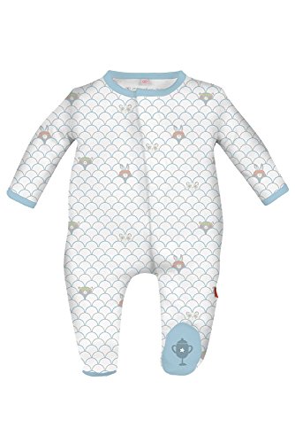 Magnetic Me by Magnificent Baby Boys Love All Embroided Footie 17185, Blue, 3M