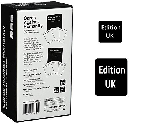 Image of Cards Against Humanity UK Edition Adult Party Card Game for Friends & Family | 4-20+ Players | Ages 17+ | 30-90 Minutes Gameplay