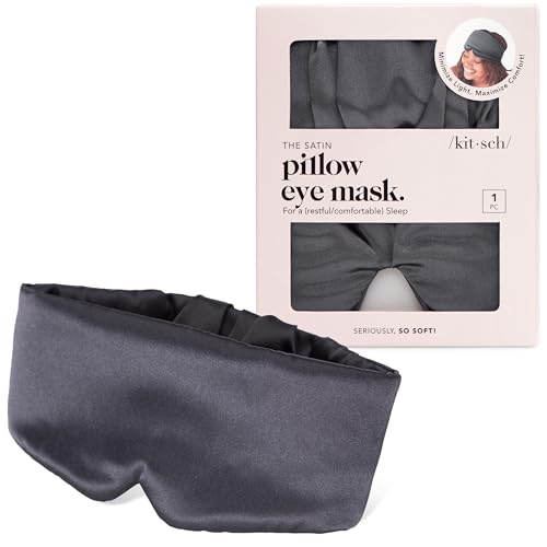 Kitsch Weighted Eye Mask for Sleeping - Lavender Weighted Sleep Mask | Satin Eye Mask for Sleeping | Stylish Eye Cover | Weighted Eye Pillow Mask |...