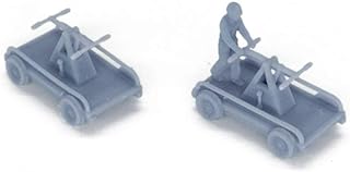 Outland Models Railroad Scenery Railroad Trolley Handcar Set 1:87 HO Scale