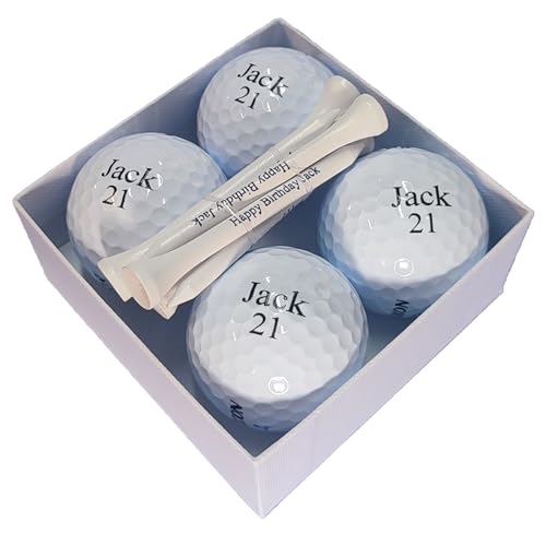 Golf Gift Set Personalised Golf balls and Tees in matching gift box