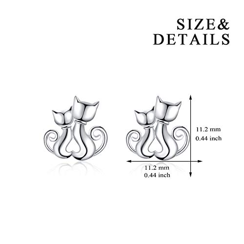 LUHE Owl/Dragonfly/Bee Stud Earrings Sterling Silver Cute Animal Earrings with Gemstone Jewelry Gift for Women3