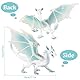 Danbghyuo Eisdrache Modell Eisschnee Drache Figur,Tierfiguren Eisdrache Spielzeug Dinosaurier Modell,Bewegliche FantasyActionfigur,Kindergeburtstagsgeschenke,Spielzeug für Kinder ab 7 Jahren