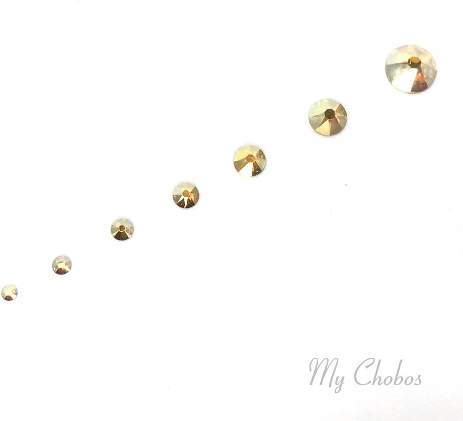 Crystal-Wholesale CRYSTAL METALLIC SUNSHINE (001 METSH) 144 pcs Swarovski 2058/2088 Crystal Flatbacks gold rhinestones nail art mixed with Sizes ss5, ss7, ss9, ss12, ss16, ss20, ss30 from Mychobos