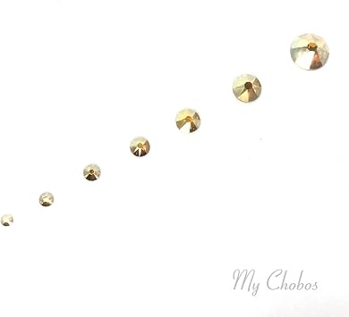 Crystal-Wholesale CRYSTAL METALLIC SUNSHINE (001 METSH) 144 pcs Swarovski 2058/2088 Crystal Flatbacks gold rhinestones nail art mixed with Sizes ss5, ss7, ss9, ss12, ss16, ss20, ss30 from Mychobos