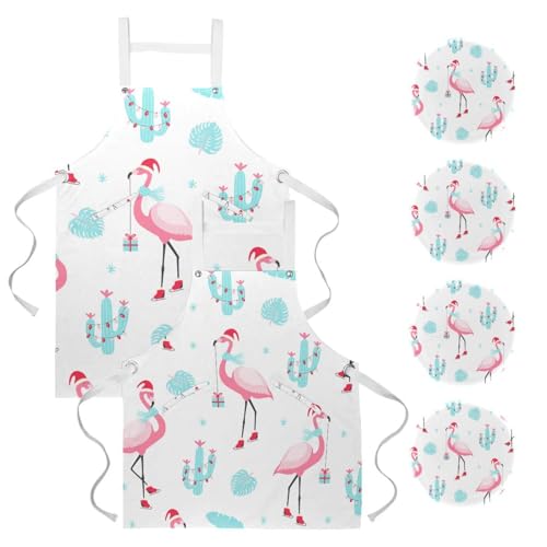 Lot de 2 tabliers de cuisine avec 4 broches pour le restaurant