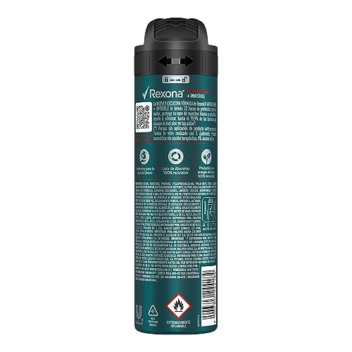 Desodorante Antitranspirante Aerosol Masculino Rexona Antibacterial + Invisible 72 horas 150ml (A em