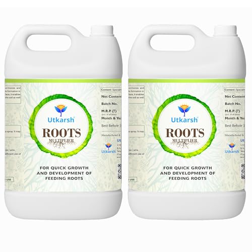 Image of Utkarsh Roots Multiplier Plant Food | Hairy Root Booster for Plants | Enhances Root Growth, Nutrient Uptake & Plant Health (10 Lit; Pack of 2 of 5 Lit)