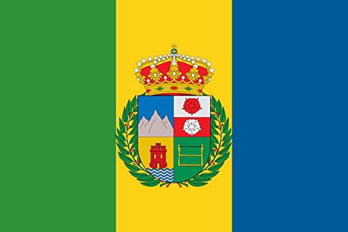 Drapeau Breña Baja grand format résistant pour mât de mairie