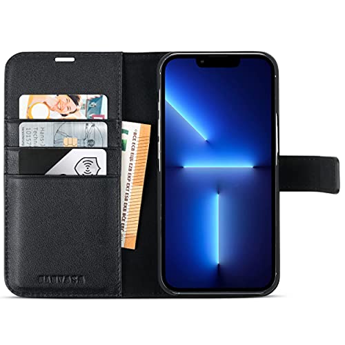 Custodia iPhone 13 Pro Flip Case Pelle Nero