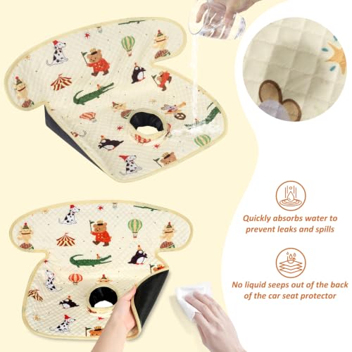 Image of INFANZIA Car Seat Protector Liner for Potty Training Toddler,Circus, 1 Pack | Waterproof & Leakproof Carseat Liner Dry Seat, Baby and Infants Piddle Pad for Strollers, High Chairs, Machine Washable