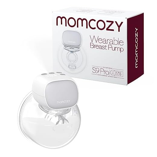 Momcozy S9 Pro Tiralatte Indossabile Aggiornato, Elettrico a Mani Libere con Display a LED, Portatile con 2 Modalità e 9 Livelli - 24mm, Grigio