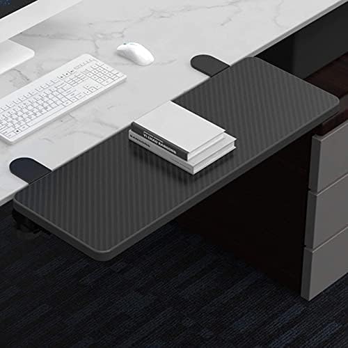 Table Standing Workstation Food Tray Table Rolling Table with Adjustable Height,Desk Extender Ergonomics Foldable Desk Extender Tray, Clamp On Keyboard Drawer Table Mount Armrest Shelf Stand