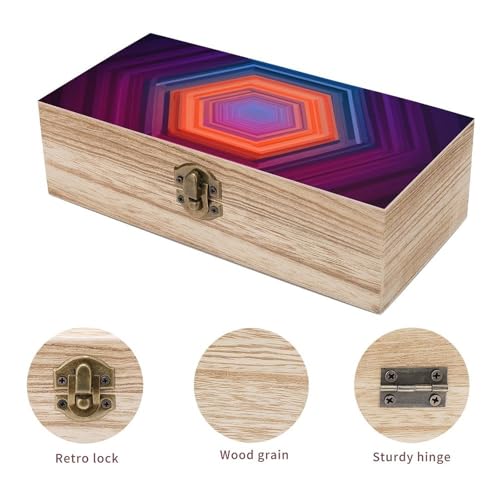 asbwuo Aufbewahrungsbox aus Holz mit Hundegruß-Motiv, Klappdeckel und Frontverschluss, große Erinnerungsbox