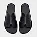 Forevercan Men'S Genuine Leather Flat Slides Sandals Fashion Round Open Toe Slip On Soft Bottom Beach Sandals Summer Casual Vacation Parties Slippers (Black,9)