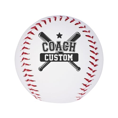 TeesAndTankYou Custom Coach Name Baseball – Personalized with Name, End-of-Season Gift for Baseball Coaches
