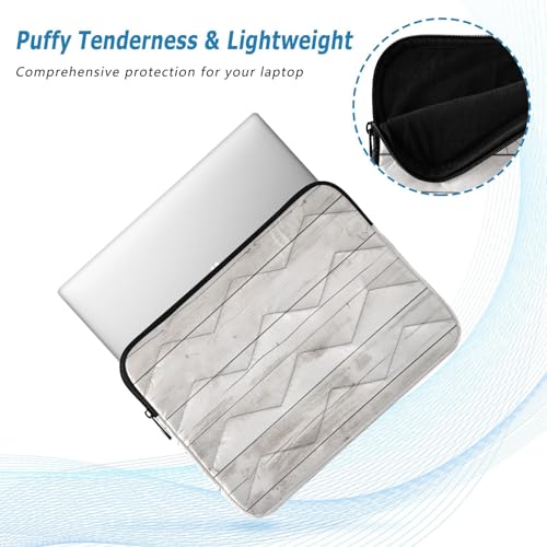 Funda portátil en textura madera blanca 13-14 pulgadas miniatura 5