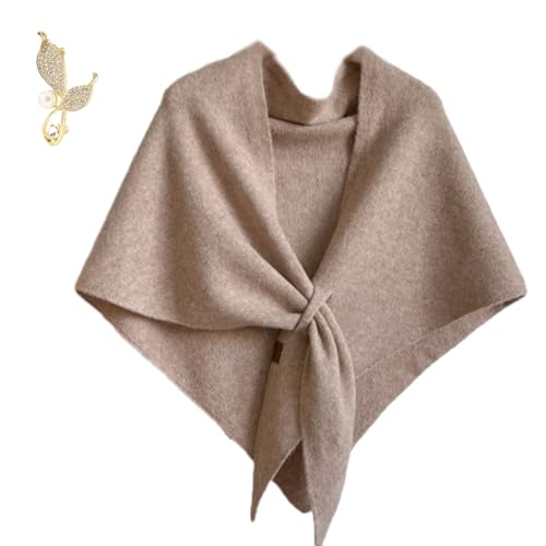 Triangle Shawl Scarf, Women's Solid Color Scarf, Lightweight Soft Comfortable Knitted Pashmina Sweater Shawl for All Seasons