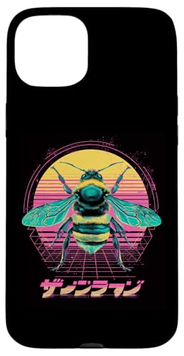 Vaporwave Bee ���g�� �����I�A�[�g �X�}�z�P�[�X iPhone 15 Plus �p