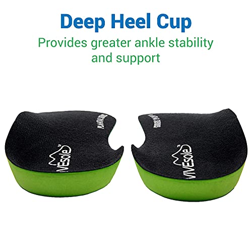 Vivesole 3/4 Orthotics Arch Support Insoles For Women And Men - High Arch Support Half Shoe Insert For Flat Feet, Plantar Fasciitis, Feet Fatigue & Lower Back Pain Relief - Non Odor Foam Cup Support #TOP5