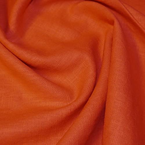 Tissu en toile de lin délavé rouille 5m x 135cm pour couture ameublement et loisirs créatifs