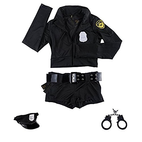 Women Police Costume Cosplay Dirty Cop Uniform Halloween Officer Outfits4