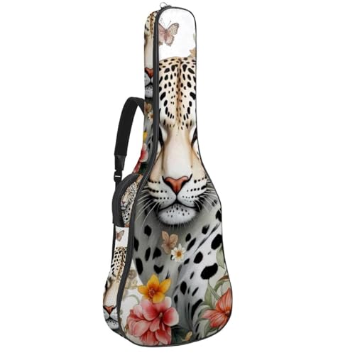 Housse pour guitare électrique artistique tigre en tissu Oxford imperméable