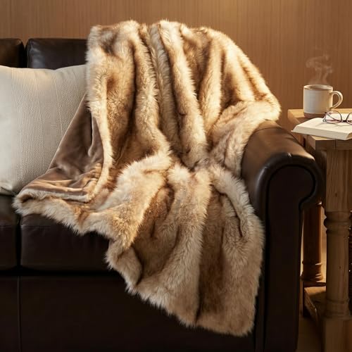 Hyde Lane Faux Fur Throw Blanket - Ultra Long...