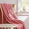 RYB HOME Pink Fleece Blanket Queen Size, Fluffy Flannel Lightweight Thermal Soft Bed Blankets for Couch Bed Sofa Ideal Gifts for Holiday Birthday, Incarnadine Pink, 60" x 80" #1