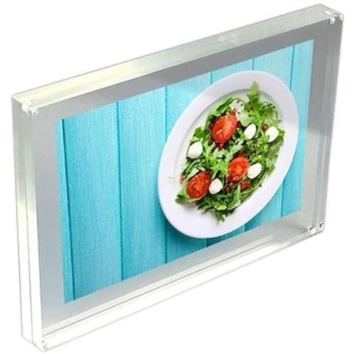 DisplayLager Block M65 Flyer - Espositore da tavolo, 9,9 x 21 cm, in acrilico, per ristorante, trasparente