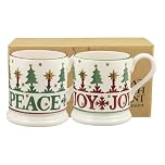Emma Bridgewater Christmas Joy Set of 2 1/2 Pint Mugs (Boxed)