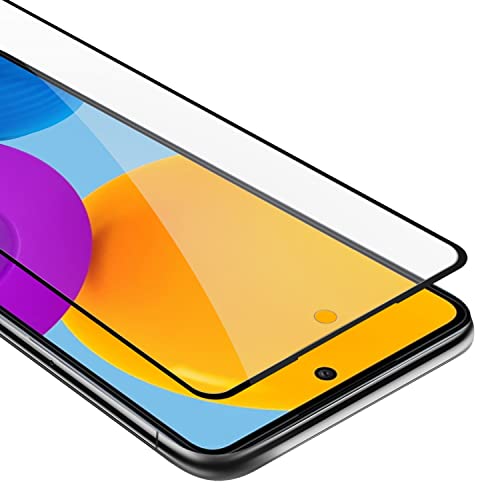 Cadorabo Vidrio templado cobertura completa compatible con Samsung Galaxy M52 5G en TRANSPARENTE con NEGRO - Vidrio protector de pantalla en dureza 9H con compatibilidad touch 3D