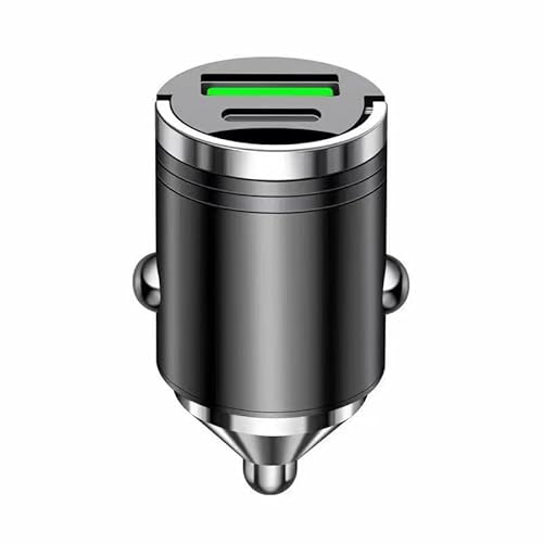 AIGOU-Life シガーソケット USB & Type C カーチャージャー 2ポート【100W QC3.0/超急速充電/全金属/軽量】 Type C カーチャージャー 12V/24V車対応 出っ張らない しがーソケット USB 車載充電器 iPhon