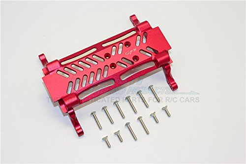 Axial SMT10 Grave Digger (AX90055) & MAX-D (AX90057) Upgrade Parts Aluminum Gear Box Bottom Mount - 1Pc Set Red