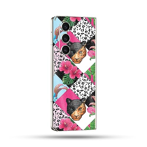 Image of MightySkins Glossy Glitter Skin Compatible with Samsung Galaxy Z Fold 5 Full Wrap - Cat Tile | Protective, Durable High-Gloss Glitter Finish | Easy to Apply & Change Styles | Made in The USA