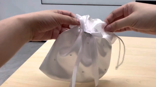 Beaupretty White Bridal Bridesmaid Satin Flower Decorated Dolly