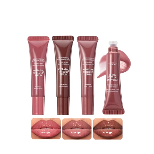 Gloss à Lèvres Hydratant 3 Couleurs Lip Jam, Rouge à Lèvres Liquide En Gelée Pour Les Femmes, Gloss Brillant Et Repulpant De Couleur Nude