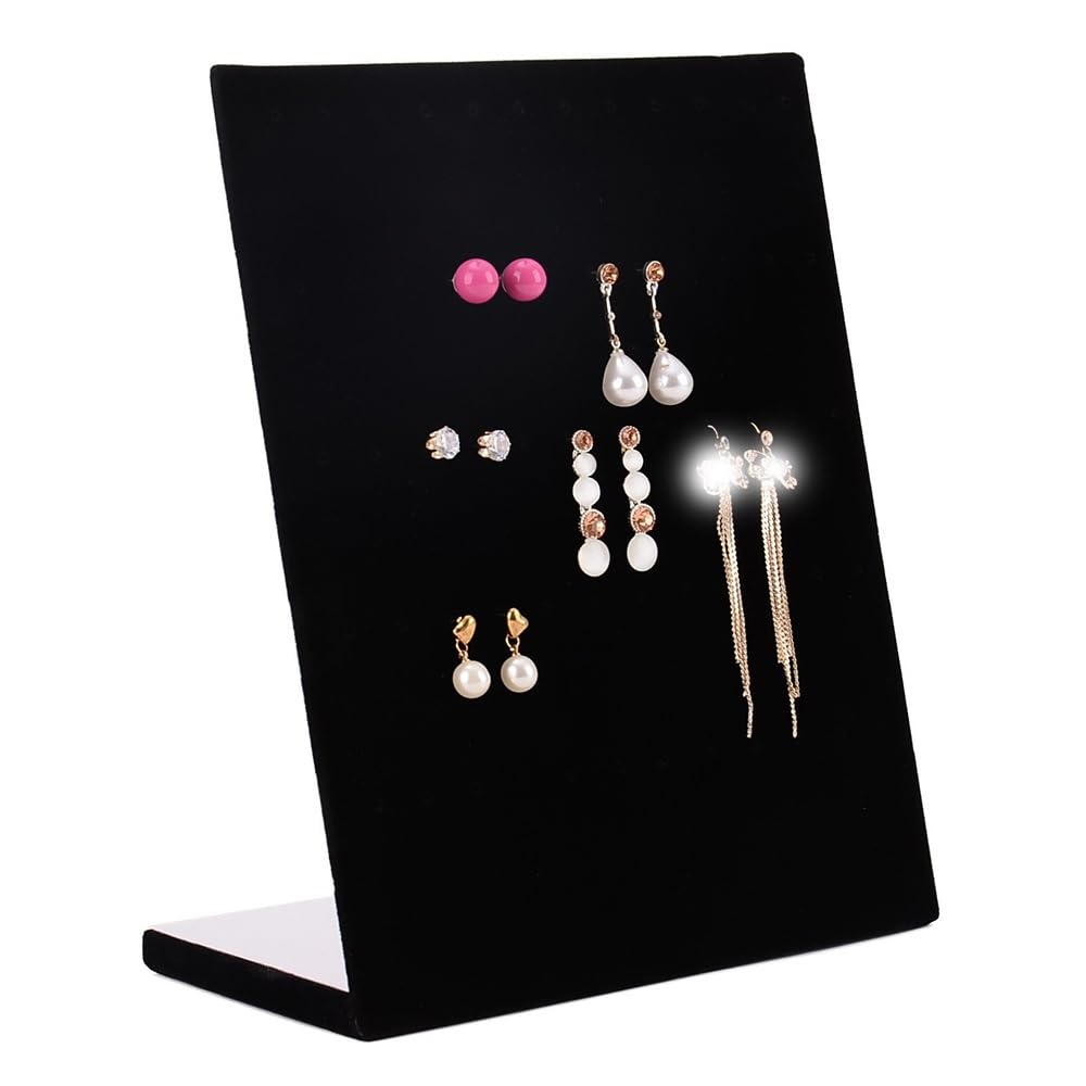CJHFR472SG Jewelry Organizer Stands Earring Display Stand 3-Color Jewelry Organizer for Earrings Studs Hanging Holder Jewelry Display Stand(Black)