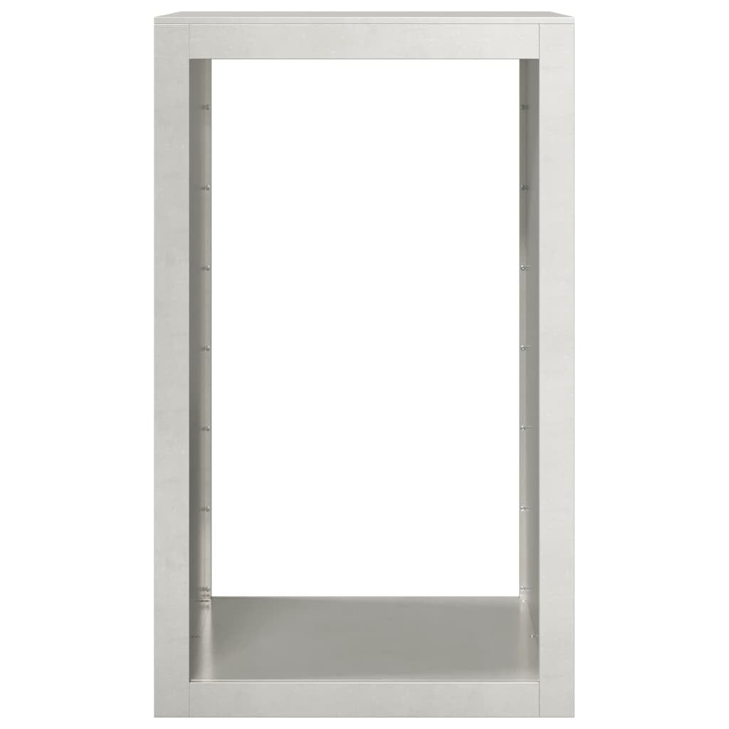 Refined Brennholzregal Kaminholzregal mit Stauraum Holzregal für Brennholz Feuerholzregal Kaminholzständer 60x40x100 cm Edelstahl