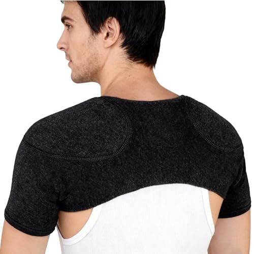 ITODA Unisex Double Support d'épaule Chaud Coussinet d'épaule Protège-épaule en Cachemire Soutien d'épaule Chaud Soulager la Douleur et Blessures pour...