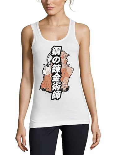 Camiseta de tirantes mujer blanca de algodón Atspauda Anime