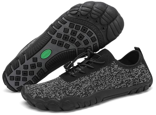 SAGUARO Escarpines Hombre Mujer Zapatos de Agua Ligeros Calzado Playa Transpirables Zapatillas Deportes Acuáticos para Surf Natación Piscina Vela Mares Rocas Río, Raven Negro, 44 EU