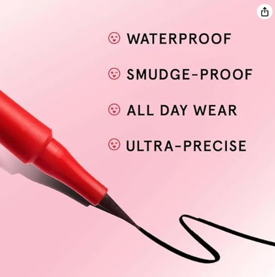 O/S by P-Starr - Point Made Waterproof & Long-wearing, Liquid Eyeliner Pen Color: Bodacious Black (matte black) - Size: (0.04 oz / 1.2 ml)