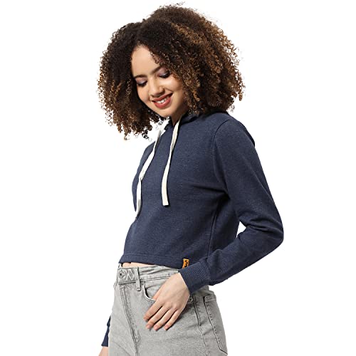 Image of Campus Sutra Women cotton Premium Zipper Hoodie-Grey