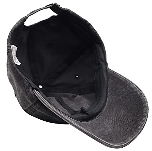 The Dog Mother Hat, Dog Lover Gifts For Women, Mother's Day Adjustable Distressed Best Dog Mom Baseball Cap Denim (Embroidered Black, One Size) #TOP3