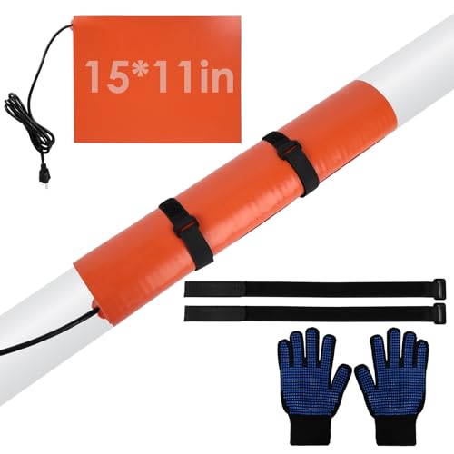 PVC Heating Blanket for Conduit Bender, Pipe Heater with Overheat Protection & Fixing Strap, Fast Heating in 3 Mins, Durable for Easy Pipe Bending 120V/200W (2" to 3")