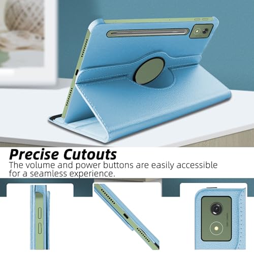 Image of TGK 360 Degree Rotating Flip Cover Case for Moto Pad 60 Pro 12.7 inch 2025 Release Tablet (Sky Blue)