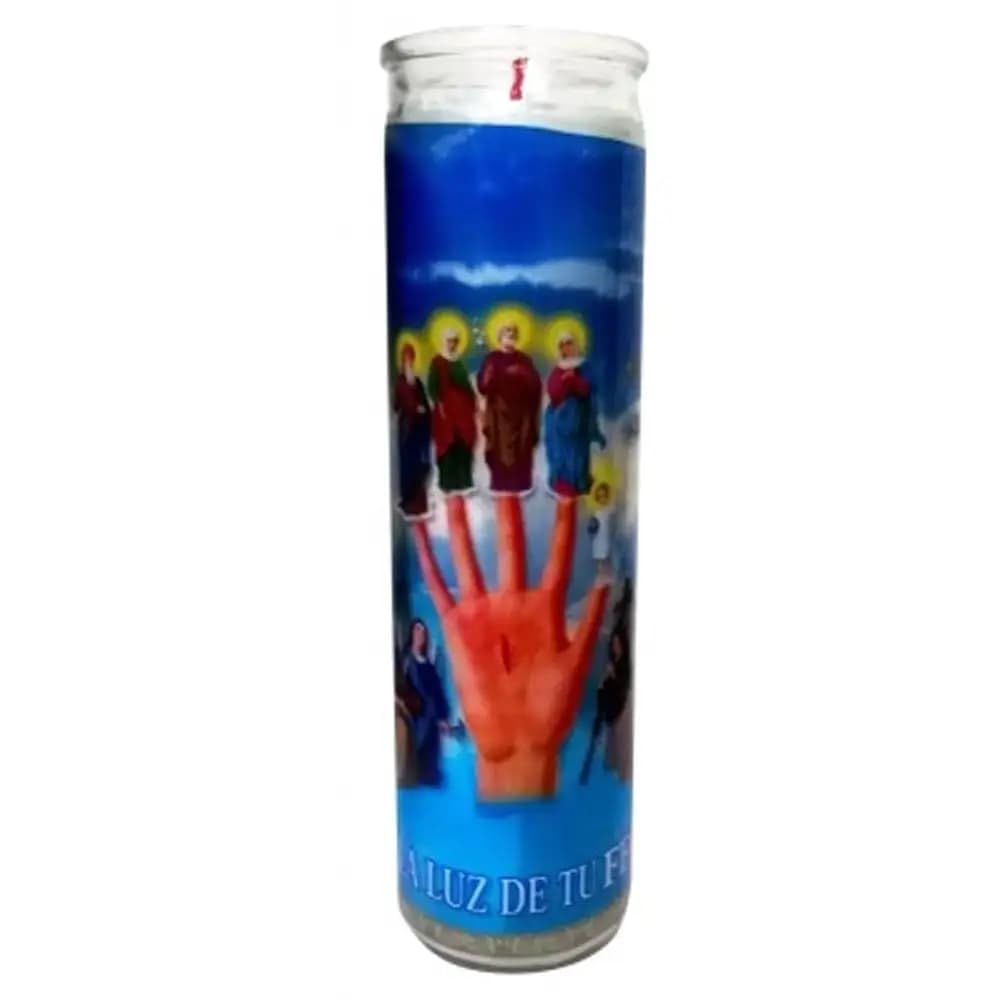 La Mano Poderosa White Prayer Candle – Tall 8