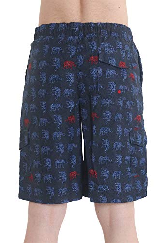 Bermuda Infantil com Elástico Elefante - Azul Marinho 10